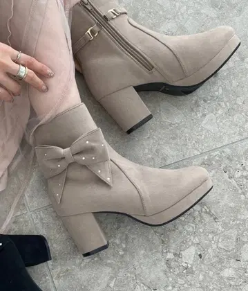 MAJESTIC LEGON 3WAY 비쥬 리본 부츠