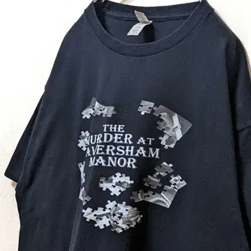 길단 마더하버 샴 매너 영문 로고 T셔츠 블랙 XL 구제 의류