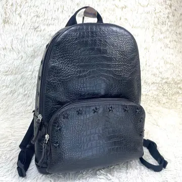 컨디션 최상 JIMMY CHOO 지미추 백팩 스터드 악어 엠보싱