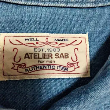 ATELIER SAB 빅 사이즈 얇은 소재 데님 셔츠