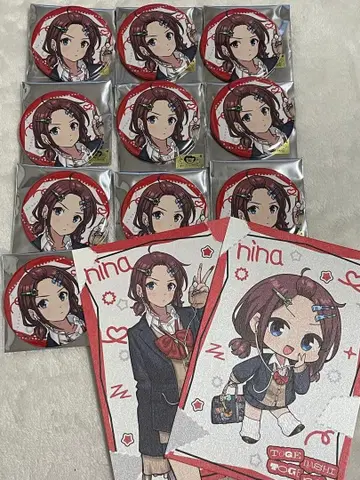 걸즈밴드 클라이 이세리 진나 캔뱃지 엽서 헤이세이 갸루