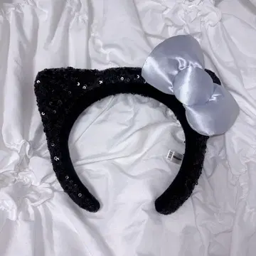 키티 스팽글 머리띠 블랙