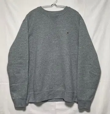 TOMMY HILFIGER 미니 자수 로고 그레이 맨투맨 사이즈 L