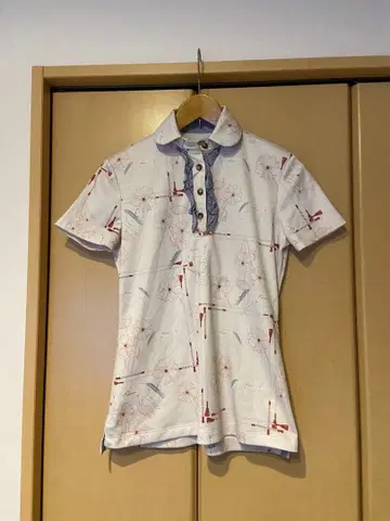 RONNER 로나 클래식 피케 셔츠 반팔 화이트 S