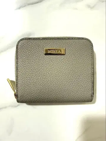 FURLA 훌라 접이식 지갑 베이지 계열 천연 가죽 컴팩트 여성용