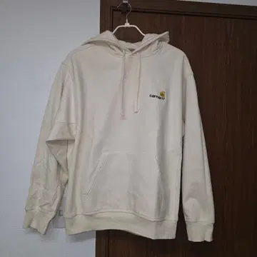Carhartt 아이보리 후드 부착 후드티