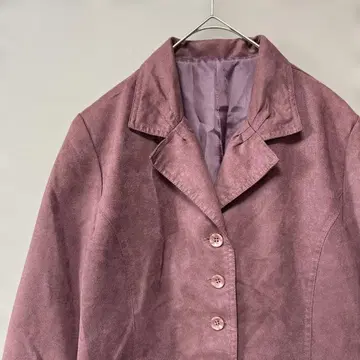 EL FAIR 페이크 스웨이드 테일러드 자켓 (M) 더스티 레드 성인