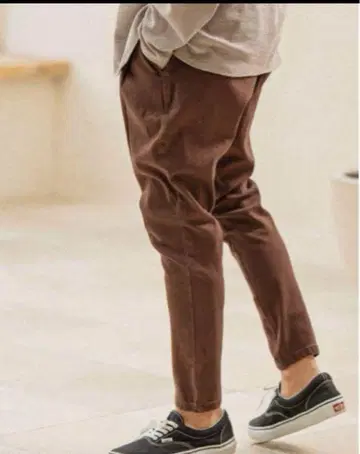 CAMBIO 컬러 데님 팬츠 브라운 테이퍼드 팬츠 M 사이즈