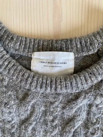 URBAN RESEARCH DOORS 케이블 스웨터 울 네프