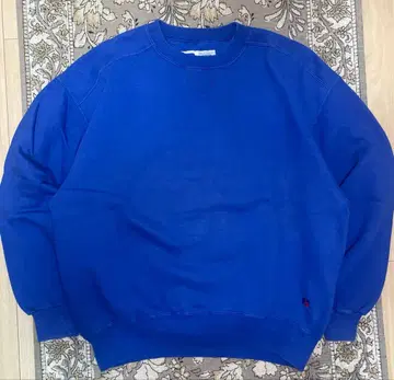 90s USA제 러셀 하이코튼 무지 맨투맨 파랑