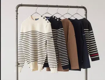 SAINT JAMES 스트라이프 긴팔 니트