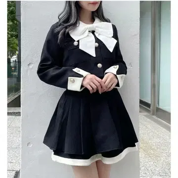 PARK by oneway 리본 포함 바이컬러 셋업