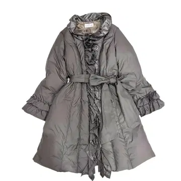 GALLERY VISCONTI 다운 자켓 브라운 프릴