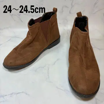 여성용 스웨이드 사이드 고어 부츠 브라운 23.5