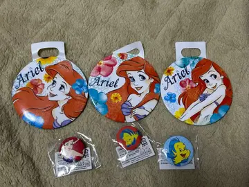 아리엘 캔뱃지 세트 인어공주 디즈니 프린세스 플라운더