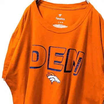 파나틱스 NFL 덴버 브롱코스 T셔츠 오렌지 XL 구제 의류