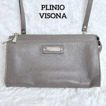 PLINIO VISONA' 플리니오 비소나 가죽 숄더백 그레이