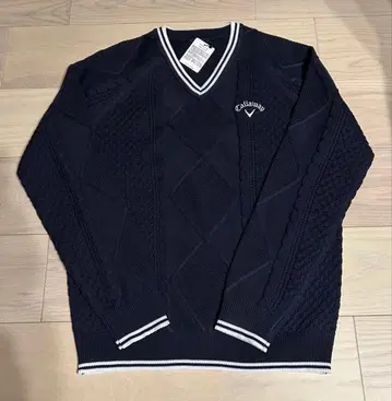 캘러웨이 네이비 V넥 니트 스웨터 M