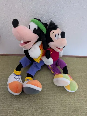 도쿄 디즈니 리조트 구피 맥스 봉제 인형 사이좋게 찰싹