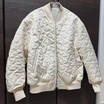 millebonheur 리버서블 하트 퀼팅 블루종