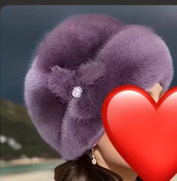 [미사용 새상품] 복슬복슬 퍼 햇 드레스 햇