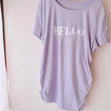 TIME & TRUE 마터니티 셔츠 L 라벤더 여성용