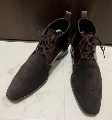 DOUCAL'S 듀칼스 다크 브라운 스웨이드 레이스업 부츠