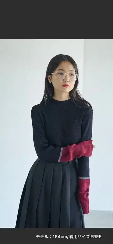 LEPSIM 12게이지 소매 배색 풀오버 2