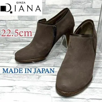 다이애나 부티 하이힐 사이드 지퍼 천연 가죽 브라운 22.5cm