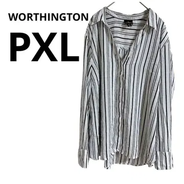 새상품급 WORTHINGTON [ PXL ] 스트라이프 긴팔 셔츠