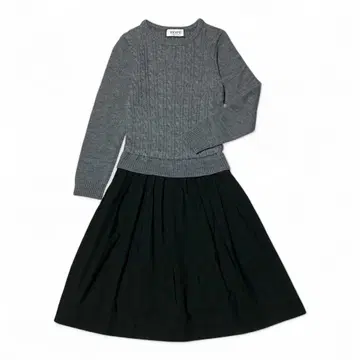 [ 새상품급 ] ROPE 케이블 니트 원피스 S 이소재 도킹 플레어