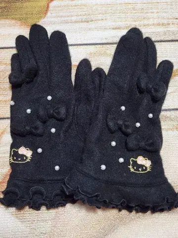 헬로키티 초레어 2015년 플리스 장갑 블랙