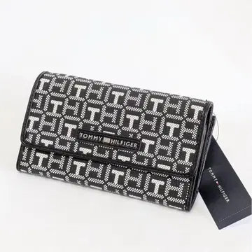 TOMMY HILFIGER 로고 패턴 장지갑