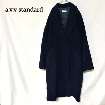 a.v.v standard 롱 코트 M 네이비 아우터