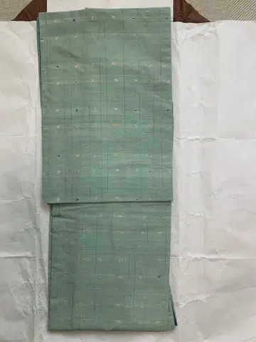 명주 기모노 이중 기모노 파스텔 도트 무늬