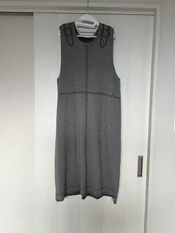 레스피기 그레이 슬리브리스 티셔츠 원피스