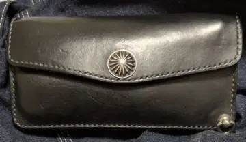 트래커 지갑 이탈리아 가죽 핸드메이드 실버 950 네이비