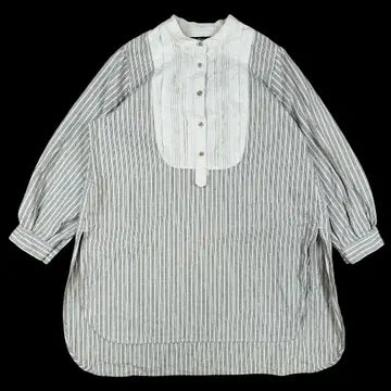 써니클라우드 밴드 카라 코튼 튜닉 셔츠 베이지 L 사이즈