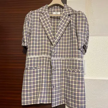 [ 새상품급 ] jouetie 반팔 테일러드 자켓 체크