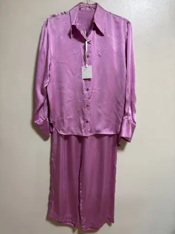 실크 100% 핑크 룸웨어 셋업