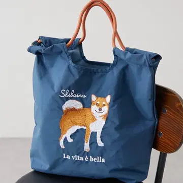 애니멀 자수 코드 토트백