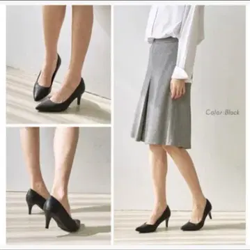 PICCADILLY 블랙 스틸레토 펌프스