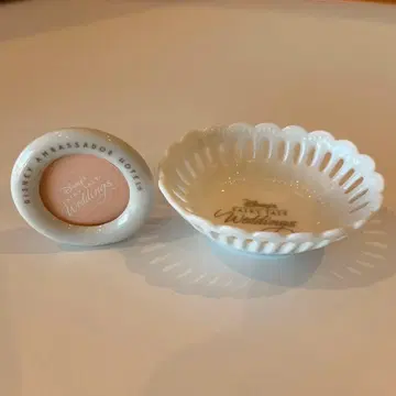 디즈니 페어리 테일 웨딩 기념품 2점 미니 사진 액자 소품함