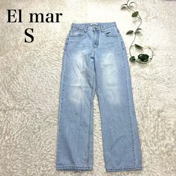 엘르마르 스트레이트 데님 와이드 S 코튼 100%