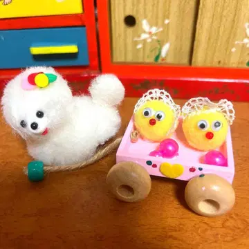 핸드메이드 미니어처 봉제 인형 폼폼 마스코트 마스코트 인형 자장가 강아지