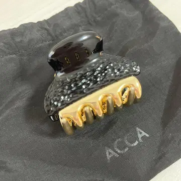 ACCA 헤어 클립 블랙/골드 팬텀 주얼 클립 A 사이즈