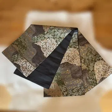 꽃무늬 후쿠로 오비 순수 실크
