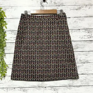 A1241 멀티 컬러 타이트 스커트 무릎 기장 사이즈 2 레나운 룩