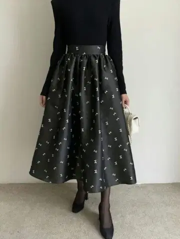 birthday bash ribbon jacquard skirt M