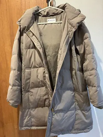 GLOBAL WORK 후드 부착 다운 자켓 L 사이즈 베이지